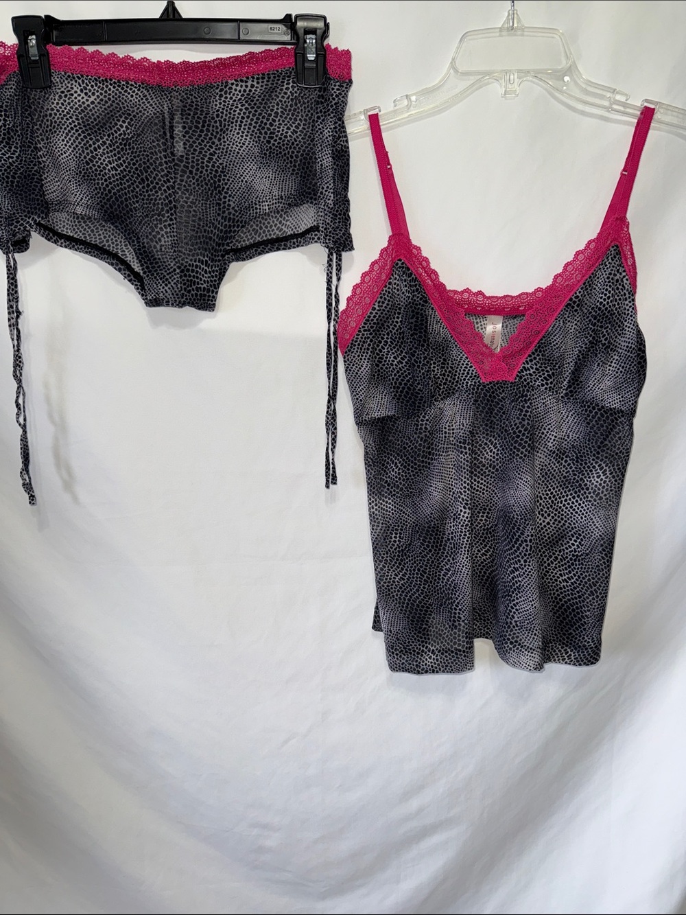 Josie Natori Lace-Trim Cami and Shorts Lingerie